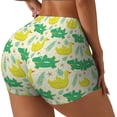 thumbnail image 1 of Daiia crocodile and duck Pattern Women's Workout Shorts Biker Shorts - High Waisted Workout Spandex Tummy Control Gym Running Yoga Shorts-Large, 1 of 8