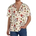 thumbnail image 1 of Daiia cute Santa with Gifts Men's Linen Shirts Short Sleeve Casual Shirts Button Down Shirt for Men Beach Summer Wedding Shirt-X-Large, 1 of 6