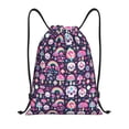 thumbnail image 1 of Daiia cute Skull rainbow mushroom Pattern Drawstring Backpack, Gym Bag, Lightweight Backpack, Water-Resistant Bag Travel Sports Backpack, Fitness Bag, Yoga Bag-Medium, 1 of 6