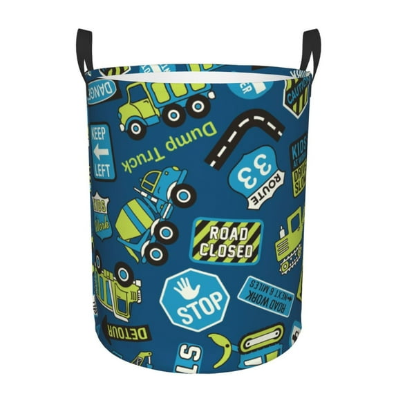 Daiia dump Truck Laundry Hamper With Handles Large Storage Basket/Toy Organizer/Dirty Clothes Collapsible Waterproof For College Dorms, Bedroom,Bathroom