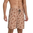 thumbnail image 1 of Daiia fall flower plaid Mens Woven Stretch Pajama Short,Short Pajama Pants-X-Large, 1 of 7