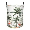 thumbnail image 1 of Daiia Flamingo Palm Trees Round Laundry Basket with Handles Thickened Waterproof Circular hamper,Dirty Clothes Storage Basket for Bedroom,Bathroom,College Dorm-Medium, 1 of 8