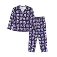 thumbnail image 1 of Daiia flower Skull rose for Women's Long-Sleeved Pajama Set – Soft & Comfortable Sleepwear Button-Up Pajamas Cozy Lounge Wear-XX-Large, 1 of 7