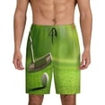 thumbnail image 1 of Daiia golf ball after putting to the golf hole Pattern Mens Woven Stretch Pajama Short,Short Pajama Pants-3X-Large, 1 of 6