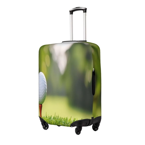 Daiia golf ball perched on a tee Luggage Cover, Thickened Washable Travel Luggage Covers, Elastic Unique Baggage Covers for 18-20 inch Luggage-Small