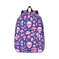 thumbnail image 1 of Daiia mushroom rainbow color Skull Vintage Canvas Backpack for Men and Women ,Hiking Backpack,Travel Laptop Bag for School,Large Capacity Backpack-Medium, 1 of 8