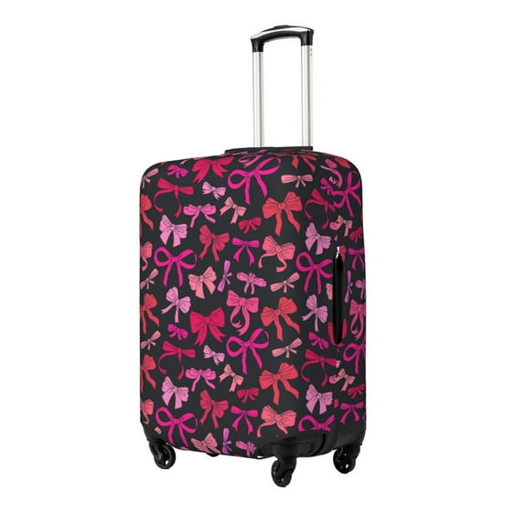 Daiia pink ribbon bows Luggage Cover, Thickened Washable Travel Luggage Covers, Elastic Unique Baggage Covers for 18-20 inch Luggage-Medium