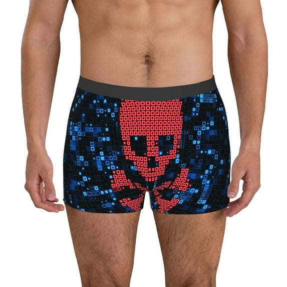 Daiia pirate skull Men's Underwear Boxer Briefs, Cotton Stretch Moisture-Wicking Underwear-X-Large