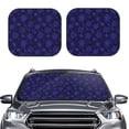 thumbnail image 1 of Daiia purple flower Snowflake 2PCS Car Windshield Sun Shade, Foldable Sun Shield for Car Front Window, Auto Sun Blocker Visor Protector Universal for Truck SUV Pickup-Small, 1 of 7