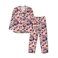 thumbnail image 1 of Daiia record rock Skull lips for Men's Long-Sleeved Pajama Set – Soft & Comfortable Sleepwear Button-Up Pajamas Cozy Lounge Wear-Medium, 1 of 7