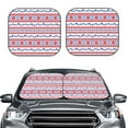 Daiia red blue Snow Mountain 2PCS Car Windshield Sun Shade, Foldable