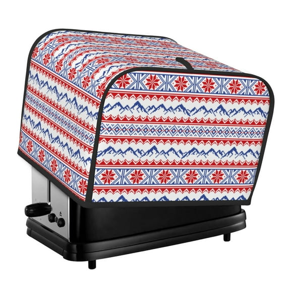 Daiia red blue Snow Mountain Pattern 4 slice Toaster Cover, Toaster Appliance Dust-proof Cover For Kitchen Small Appliance Dust Cover and Fingerprint Protection