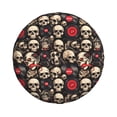 thumbnail image 1 of Daiia rock record Skull Tire Covers , Travel Trailer Camper Truck SUV Motorhome Waterproof Wheel Cover, Sun Rain Snow Protector-16 inch, 1 of 8