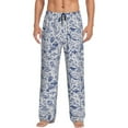 thumbnail image 1 of Daiia sea animals Pattern Men's Sleep Pant with Pockets and Drawstring,Pajama Pants-Small, 1 of 6