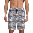 thumbnail image 1 of Daiia sparus aurata Pattern Mens Woven Stretch Pajama Short,Short Pajama Pants-Medium, 1 of 6