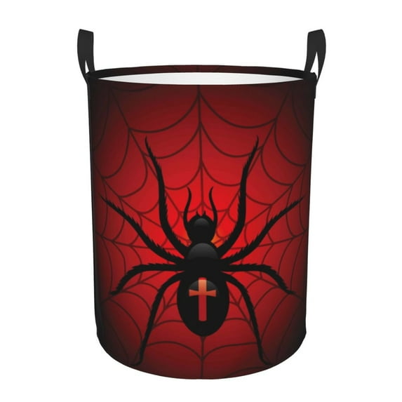 Daiia spider On The Web Laundry Hamper With Handles Large Storage Basket/Toy Organizer/Dirty Clothes Collapsible Waterproof For College Dorms, Bedroom,Bathroom