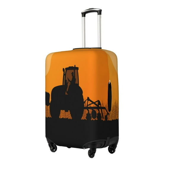 Daiia tractor cultivating the land Luggage Cover, Thickened Washable Travel Luggage Covers, Elastic Unique Baggage Covers for 18-20 inch Luggage-Medium
