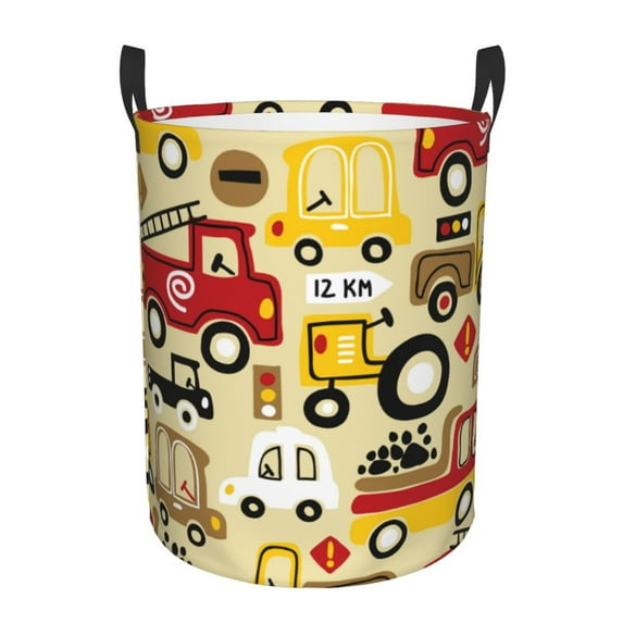 Daiia vehicles Laundry Hamper With Handles Large Storage Basket/Toy Organizer/Dirty Clothes Collapsible Waterproof For College Dorms, Bedroom,Bathroom