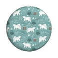 thumbnail image 1 of Daiia whiter Snow bear Print Tire Covers , Travel Trailer Camper Truck SUV Motorhome Waterproof Wheel Cover, Sun Rain Snow Protector-16 inch, 1 of 8