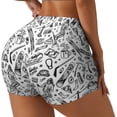 thumbnail image 1 of Daiia winter Ski Element Pattern Women's Workout Shorts Biker Shorts - High Waisted Workout Spandex Tummy Control Gym Running Yoga Shorts-Large, 1 of 8