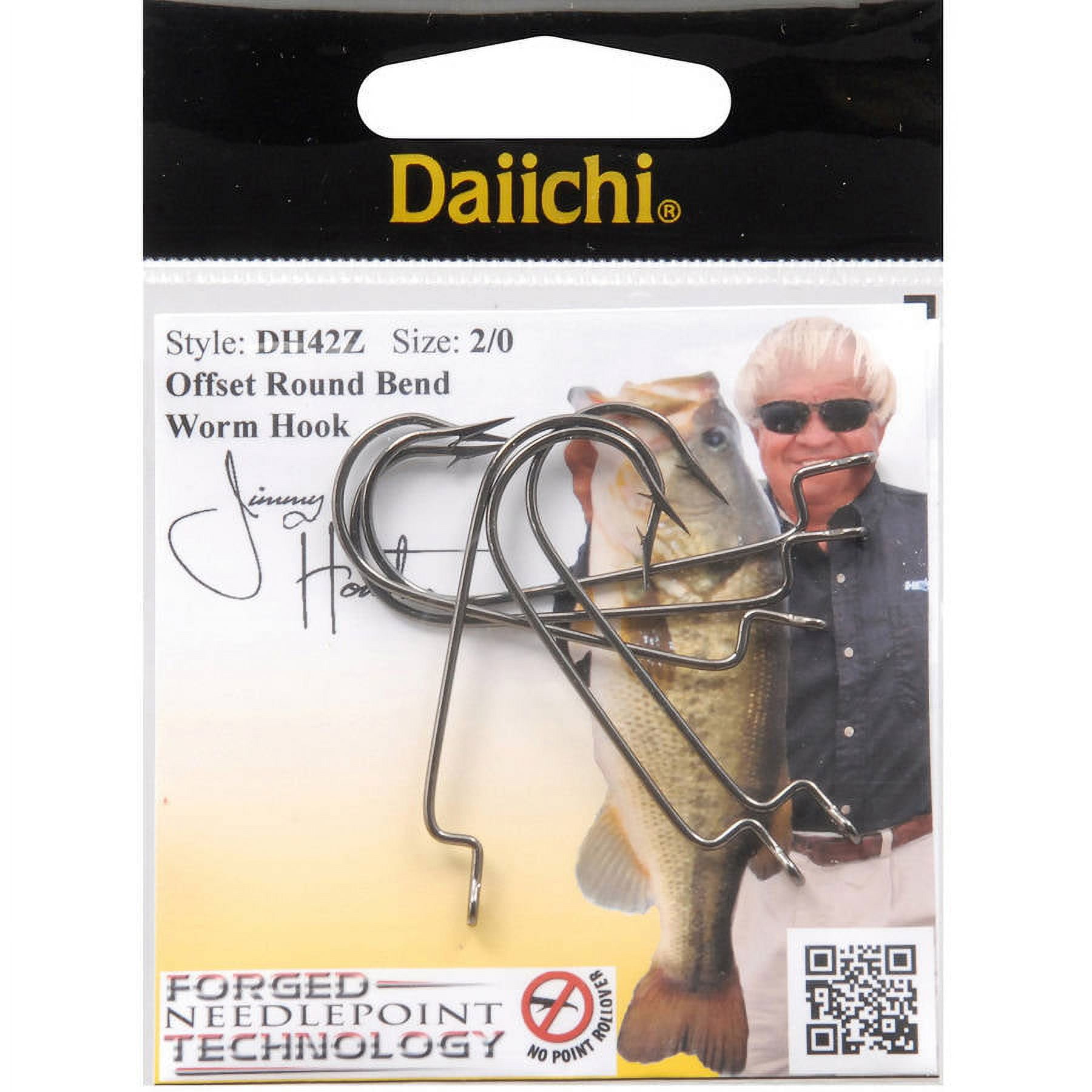 Daiichi D42Z Offset, Wide Gap Worm Hook, Black Nickel