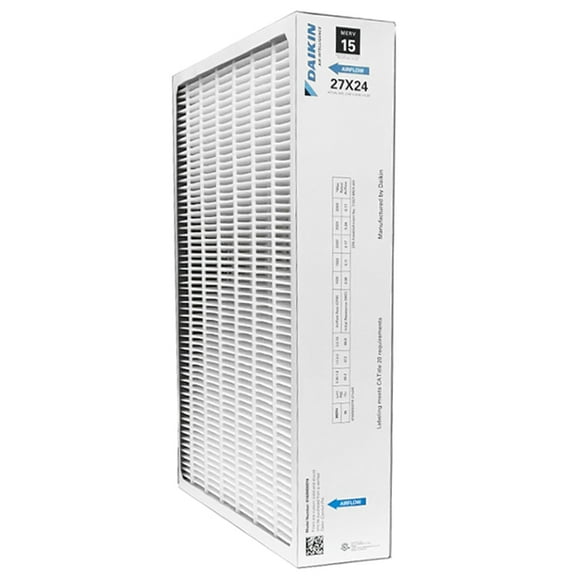 Daikin 0160M00019 - 24" x 27" x 5" Pleated MERV 15 Replacement Filter for DV15-2824-FD