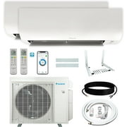 Daikin 18,000 BTU (9K + 9K) 21SEER2 2-Zone Mini Split Wi-Fi Enabled Air Conditioner Heat Pump R-32 System with Maxwell 15 ft. Installation Kit and Wall Mounting Bracket