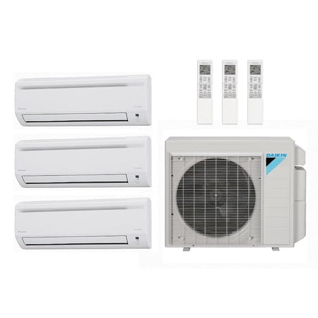 Daikin 36,000 Btu 20.2 Seer 3-Zone Mini Split Heat Pump System - 12K-12K-12K - 5MXS48TVJU - (3) FTXS12LVJU