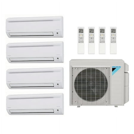 Daikin 36,000 Btu 17.7 SEER2 R-32 4-Zone Ductless Mini Split System-7K-9K-12K-15