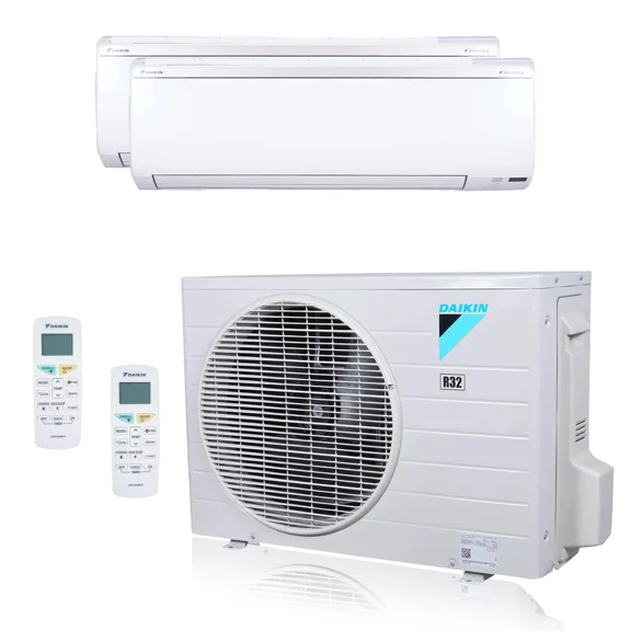 Daikin MXM Series 24000 BTU 20.6 SEER2 2 Zone R32 Ductless Mini Split Heat Pump System - 15K+15K