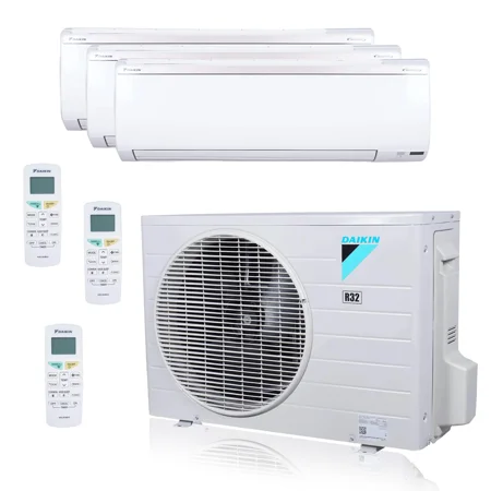 Daikin MXM Series 36000 BTU 20.6 SEER2 3 Zone R32 Ductless Mini Split Heat Pump System - 9K+9K+9K