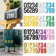 thumbnail image 1 of Dailihome 4 Inch Black Vinyl Number Stickers, Artistic Font Mailbox Number Decals, Waterproof Self Adhesive Address Labels for House Door Sign and Car, 0-9 Numbers, 1pc, 1 of 9