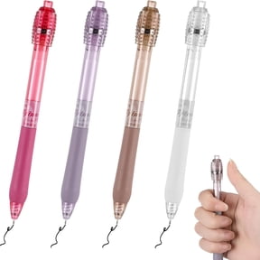Dailihome 4 Pcs Fidget Pens for Adults 0.5mm Black Gel Ink Pens with Rotating Top Retractable Anxiety Relief Writing Pens 4PC