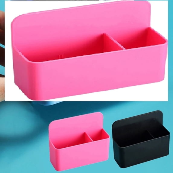 Dailihome Magnetic Marker Holder, Black Pen and Eraser Organizer for Whiteboard, Magnetic Pencil Cup for Refrigerator and Locker