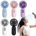 thumbnail image 1 of Dailihome Purple Handheld Mini Fan, 3 Speed Adjustable USB Rechargeable Battery Operated Fan, Compact Personal Travel Fan for Makeup Eyelash and Outdoor Activities, 1 of 9