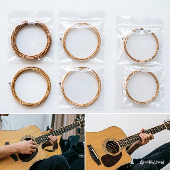 Dailihome Single Acoustic Guitar String 3rd G String Brass Coated Anti Rust Replacement String Individually Packaged 1PC