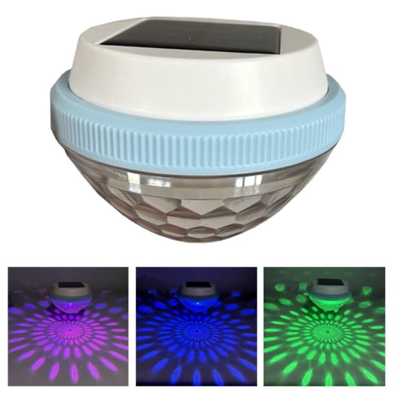 Dailihome Solar Powered LED Floating Pool Light, Color Changing and Static White Waterproof Pool Lamp, Auto On Off Ambient Lighting for Ponds and Fountains, 1pc
