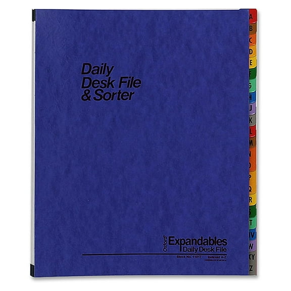 Daily A-Z Indexing Midnight Blue Desk File/Sorter,(11015)1 EA