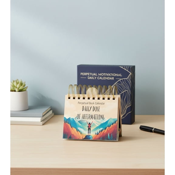 Daily Affirmation Calendar – Motivational Desk Calendar with Daily Affirmations for Women, Positive, Motivational and Inspirational Gifts, Office Gifts for Women, Office Desk Accessories