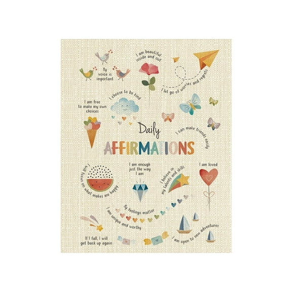 Daily Affirmations Mental Health Poster Mental Health Awareness Art Decor for Classroom School Counselor Office Calm