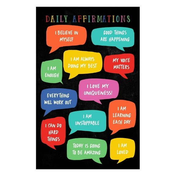 Daily Affirmations New Clinic Poster Health Office Wall Art for School Nurse Pediatric Clinic Decor Health Room Gift Bulletin Board Decoration