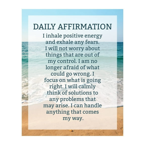 Daily Affirmations Poster - Motivational Self Talk - Inspirational Wall Art Print for Home, Office, Gym, and Classroom Decor - Positive Affirmations Wall Decor poster