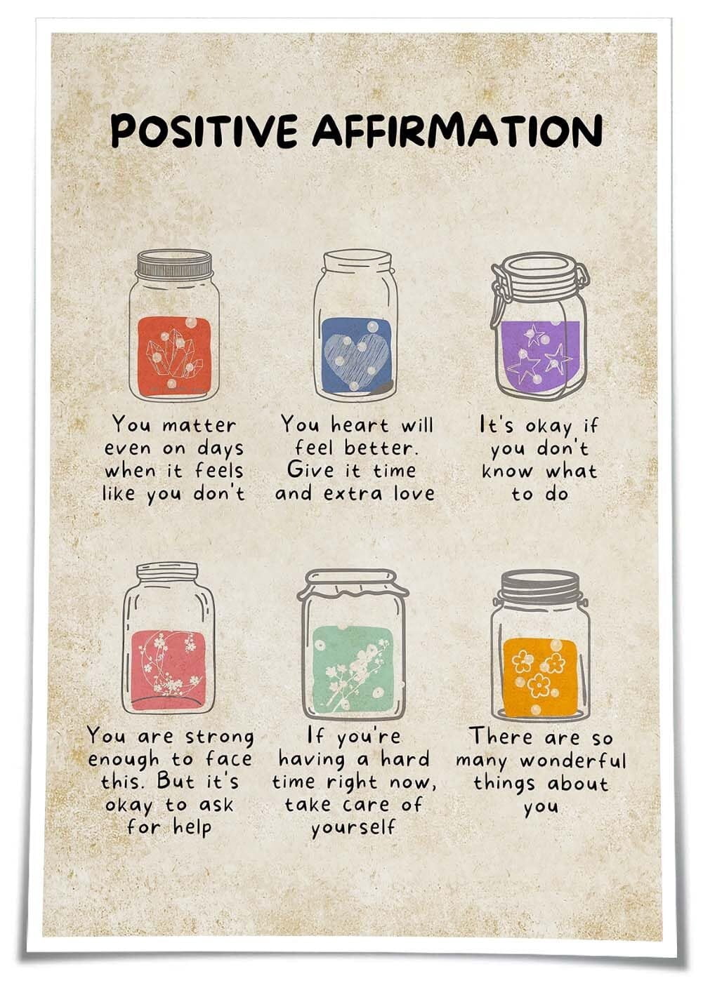 Daily Affirmations Psychiatric Mental Health Posters Positive ...