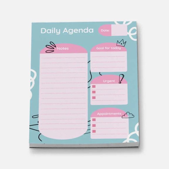 Daily Agenda Doodle Mini Stationery Notepad