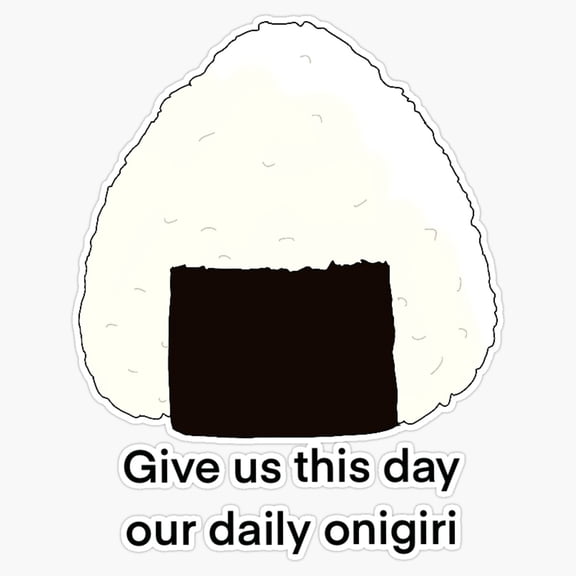 Daily Authentic Japanese Onigiri Rice Ball Seaweed Wrap Snack Pattern Decal For Journal Sticker