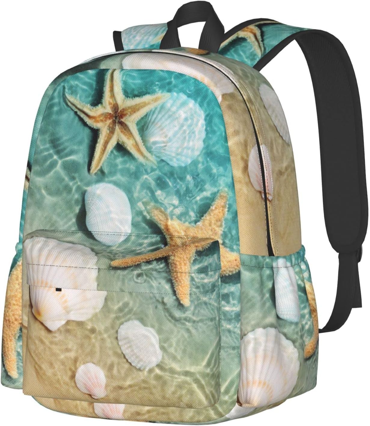 Daily Backpack Beach Starfish Shells Backpacks Travel Laptop Daypack 17 ...