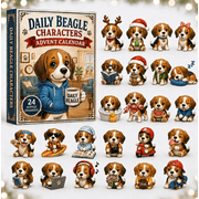 Daily Beagle Advent Calendar 2026 - 24-Day Festive Countdown, Acrylic Charms Blind Box - Gift For Dogs Lovers1Pack