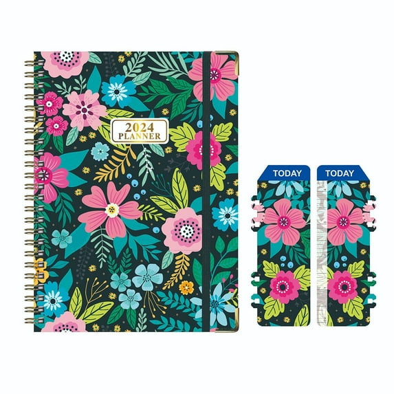 Daily Calendar Planner Coil Notebook 2024 Weekly Monthly Agenda Organizer