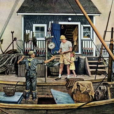 "Daily Catch" Painting Print on Wrapped Canvas