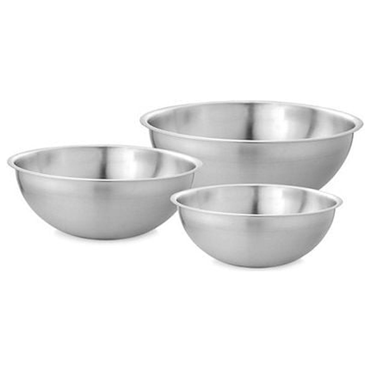 mixing bowl Set of 6 - stainless steel - Polished Mirror kitchen bowls -  Set Includes ¾, 2, 3.5, 5, 6, 8 Quart - Ideal For Cooking & Serving - Easy  to